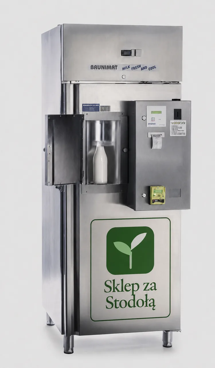 Mlekomat Brunimat jako element punktu sprzedaży
