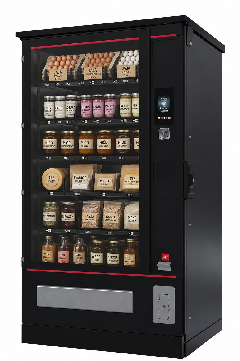 Chłodzony automat vendingowy Sielaff SiLine Combi-M do produktów z gospodarstwa